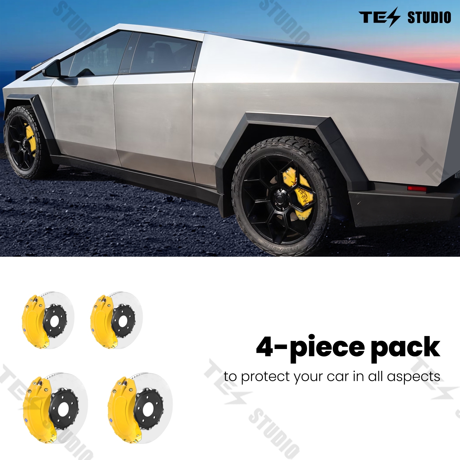 Tesstudio Cybertruck Accessories Wheel Caliper Covers for Cybertruck