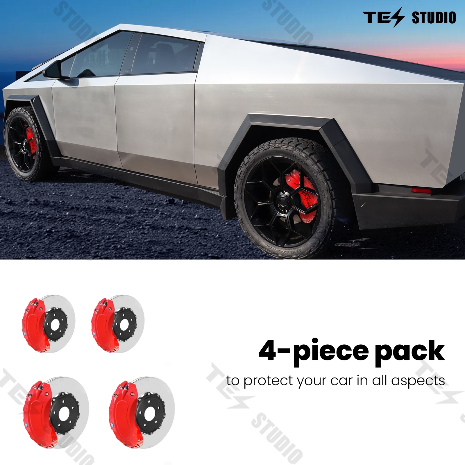 Tesstudio Cybertruck Accessories Wheel Caliper Covers for Cybertruck