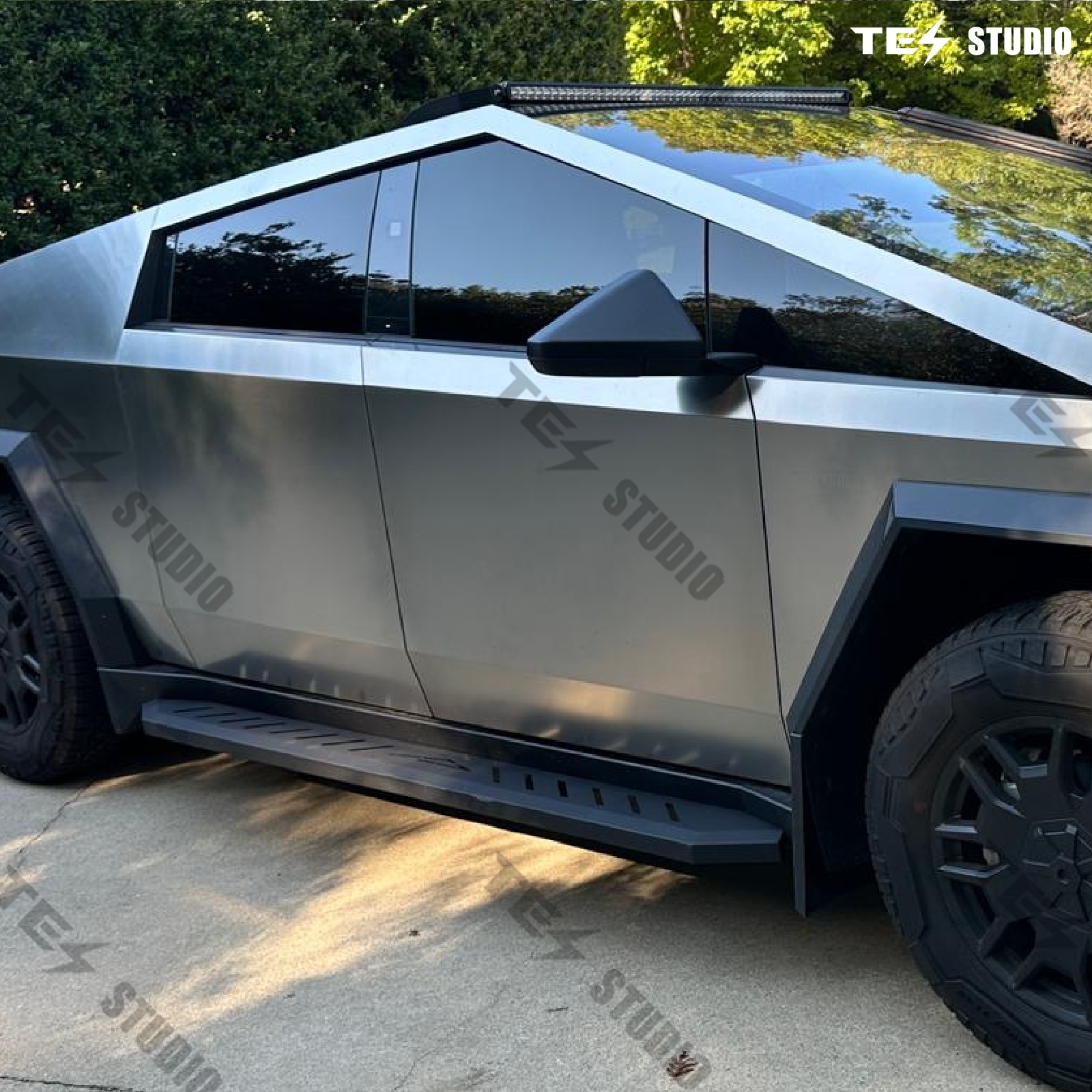 Tesstudio Cybertruck Accessories Running Boards Side Steps Exterior Brackets Nerf Bars for Tesla Cybertruck