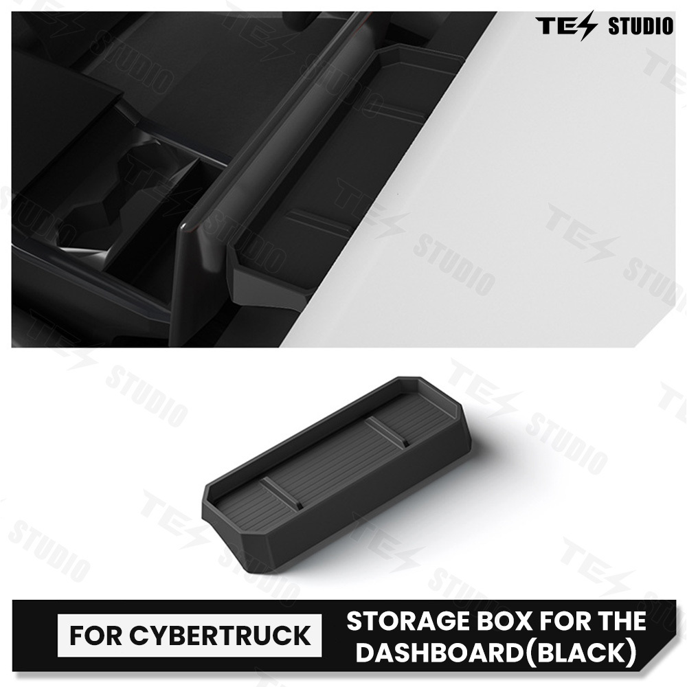Tesstudio Cybertruck Accessories Silicone Dashboard Storage Box
