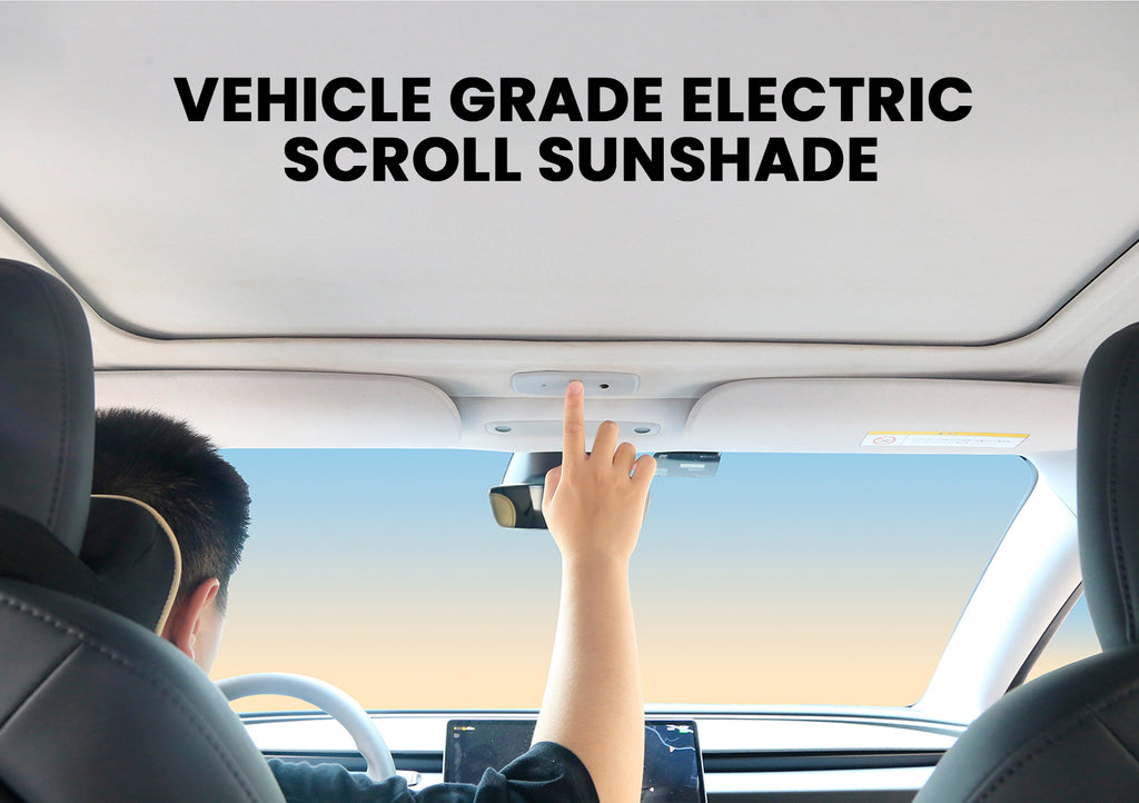 Tesla Model 3/ 3 Highland Power Sunshade Voice & Gesture Controlled Electric Sun Shade Tesstudio?