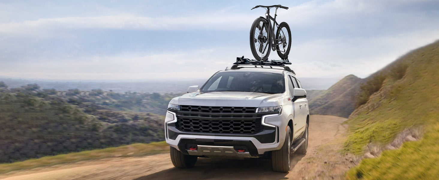 Anti-Theft Crossbar Lockable Roof Rack Compatible with Chevy Suburban,Tahoe,GMC Yukon & Yukon XL,Cadillac Escalade ESV 2021-2024