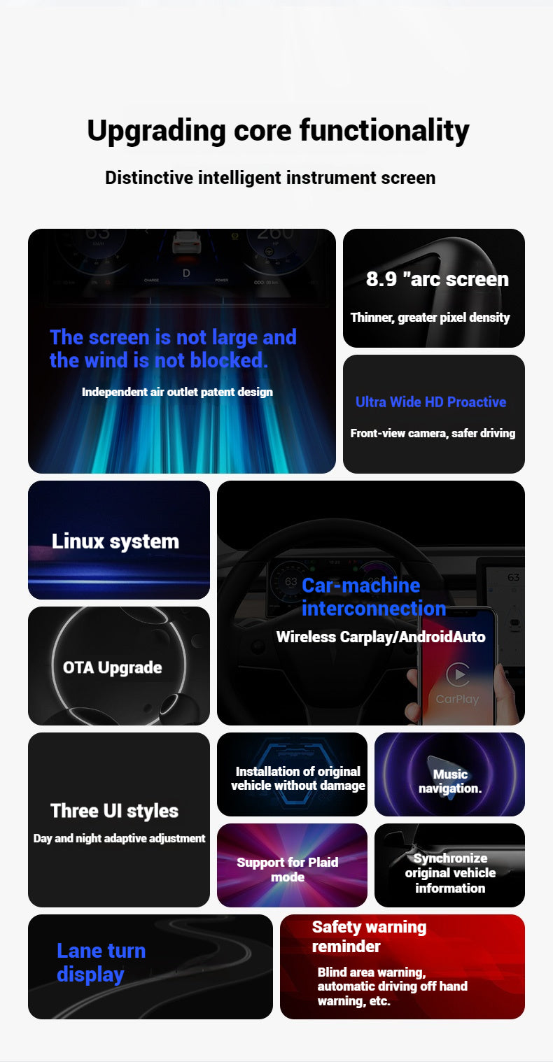 Tesla Accessories Model 3 Highland Dashboard Screen Tesla Model 3 Highland Interior Accessories CarPlay Screen Tesstudio?