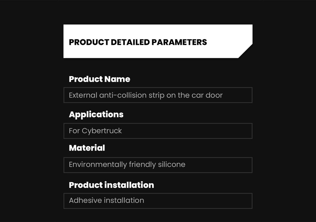 Tesla Cybertruck Anti-Collision Strip Tesla Cybertruck Exterior Accessories Door Protection Tesstudio?