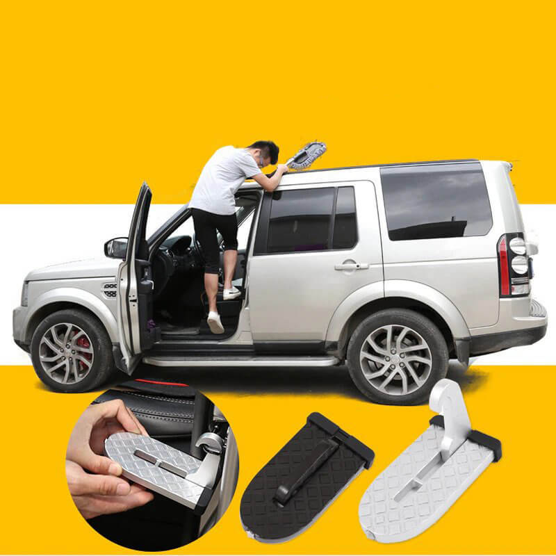 Car Door Step Folding Aluminum Alloy Car Step Universal Fit Most Cars SUVs and Trucks
