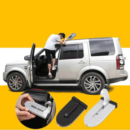 Car Door Step Folding Aluminum Alloy Car Step Universal Fit Most Cars SUVs and Trucks