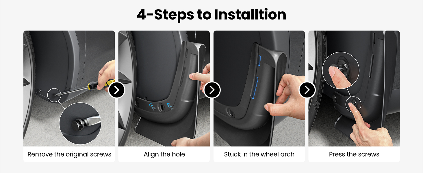 2025 2026 Tesla New Model Y Juniper Accessories Mud Flaps