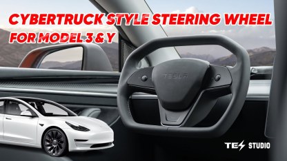 Tes Studio Cybertruck Style Steering Wheel for Tesla Model 3 & Y