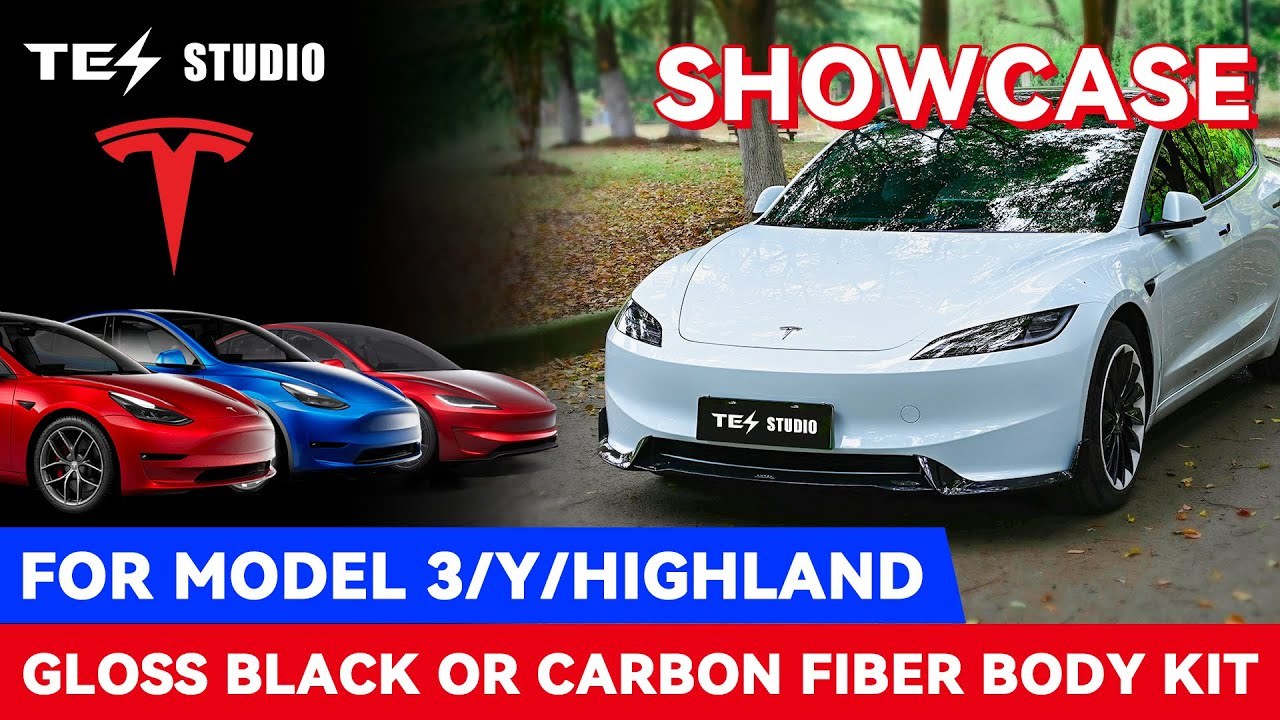 Tesstudio Full Carbon Fiber Body Kit For Model 3/Y