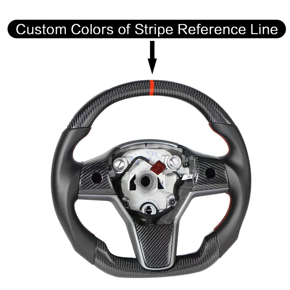 Model 3/Y Napa Carbon Fiber Steering Wheel Custom-Tes studioSteering Wheel,Model Y interior,Model 3 interior,Model Y,Model 3tesla accessories