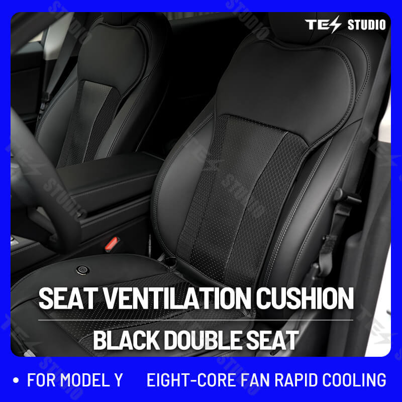 Tesstudio Tesla Ventilated Seat Cover - Black and White, Single/Double Seat Options