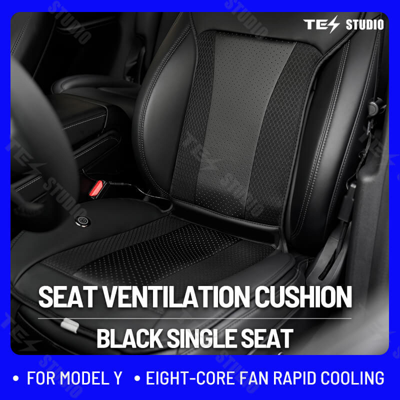 Tesstudio Tesla Ventilated Seat Cover - Black and White, Single/Double Seat Options