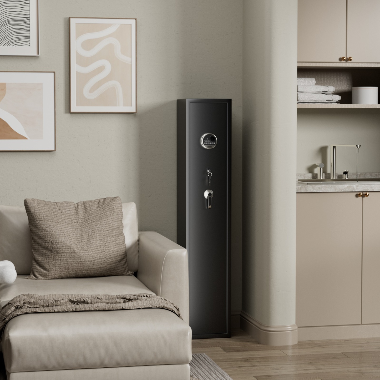 Steel Key Heavy Duty Gun Safe Digital Gun Safe Box Metal Gun Safe