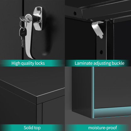 Industrial Lockable Storage Cabinet With Shelves