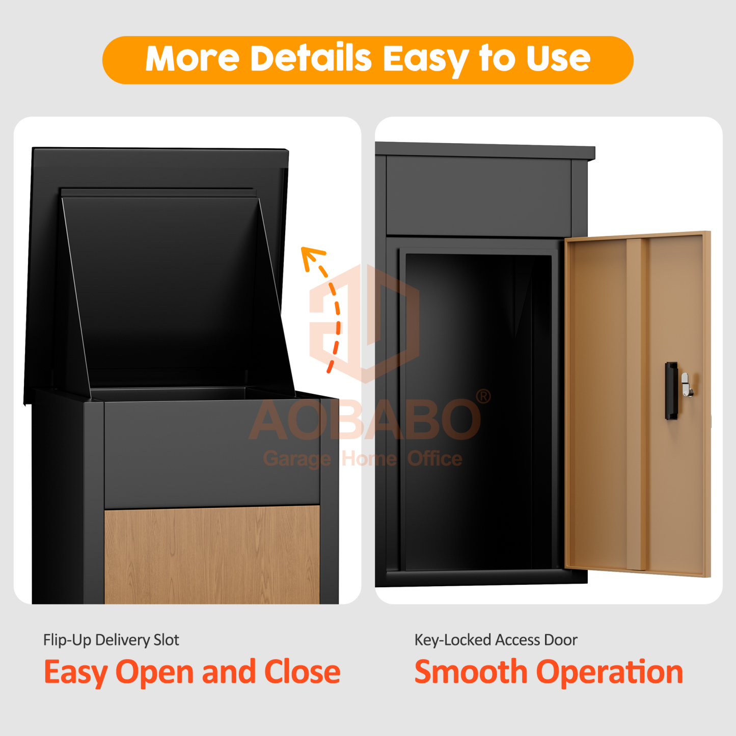 Steel Parcel Drop Box Package Delivery Box Outdoor Parcel Box Lockable Secure Storage