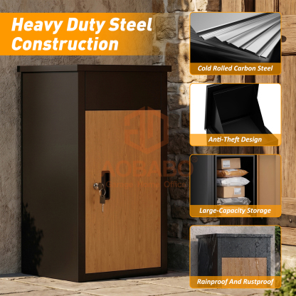 Steel Parcel Drop Box Package Delivery Box Outdoor Parcel Box Lockable Secure Storage