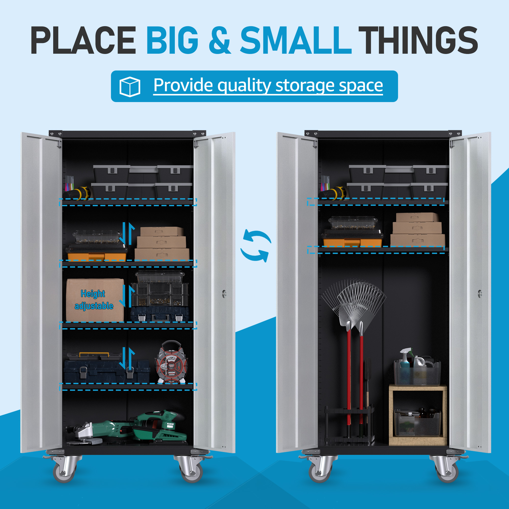 Tool Rolling Metal Garage Cabinet