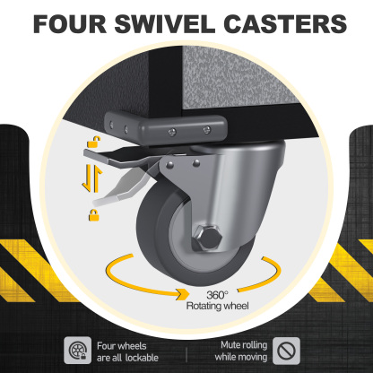 Rolling Garage Tools Storage Cabinet Locking