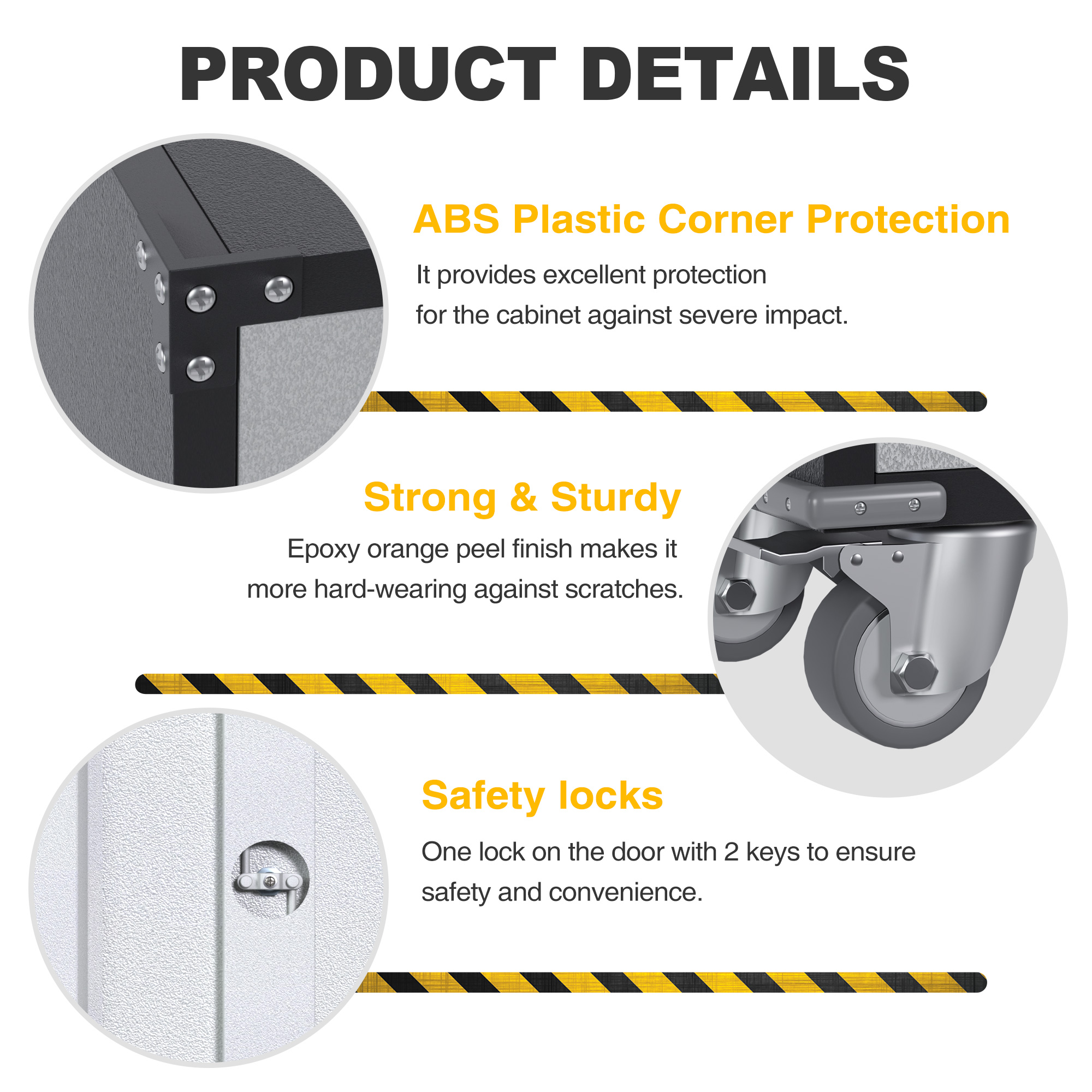 Rolling Garage Tools Storage Cabinet Locking