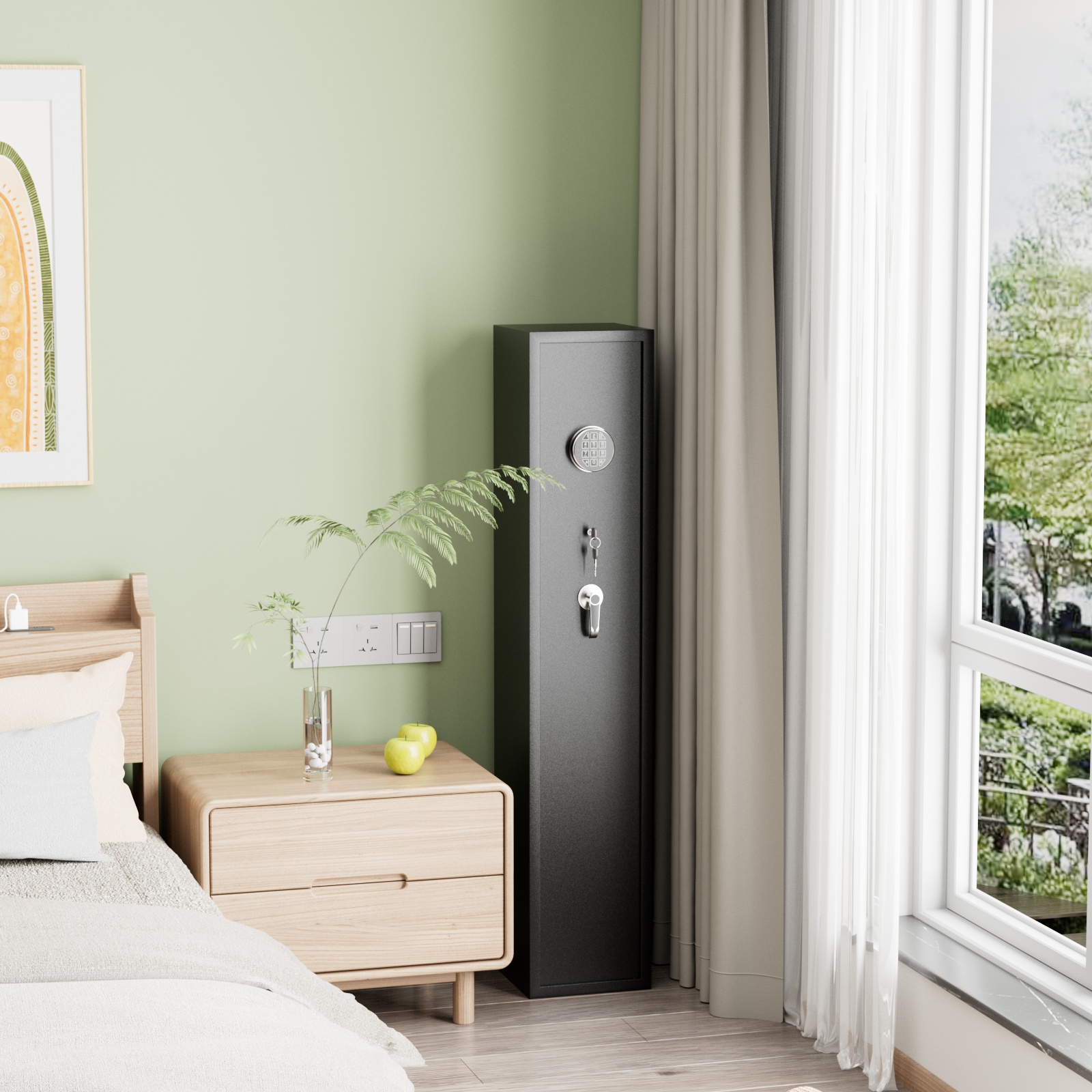 Steel Key Heavy Duty Gun Safe Digital Gun Safe Box Metal Gun Safe