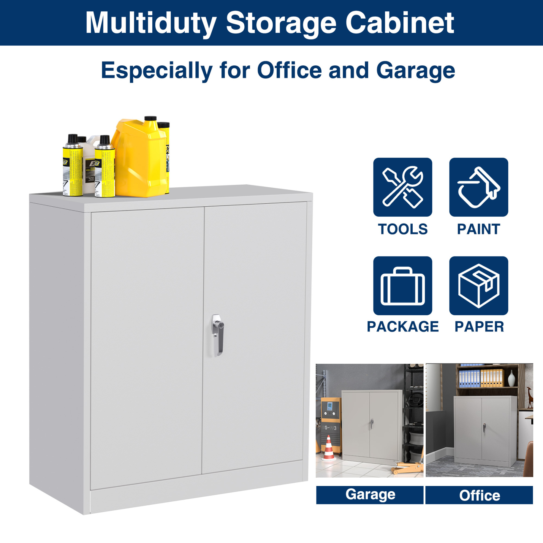 2 Door Industrial Garage Storage Cabinet