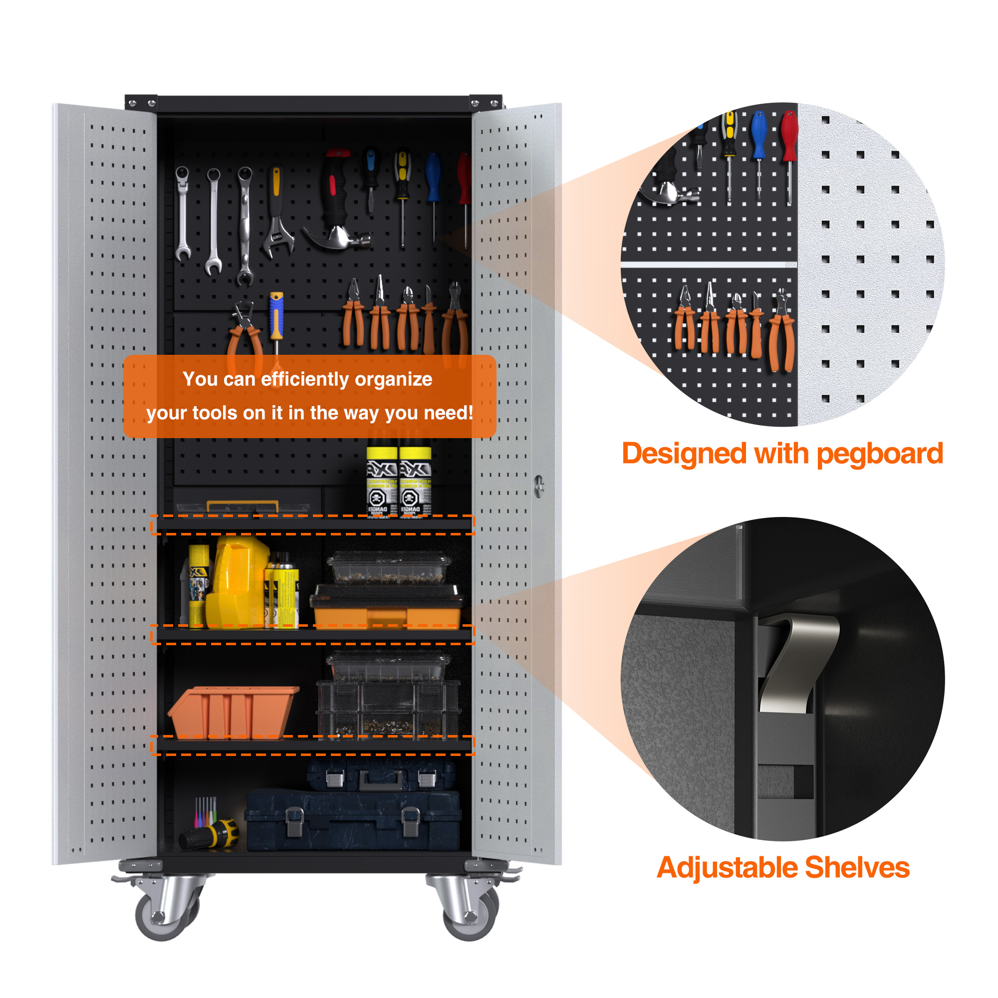 Tall Metal Storage Cabinet With Wheels