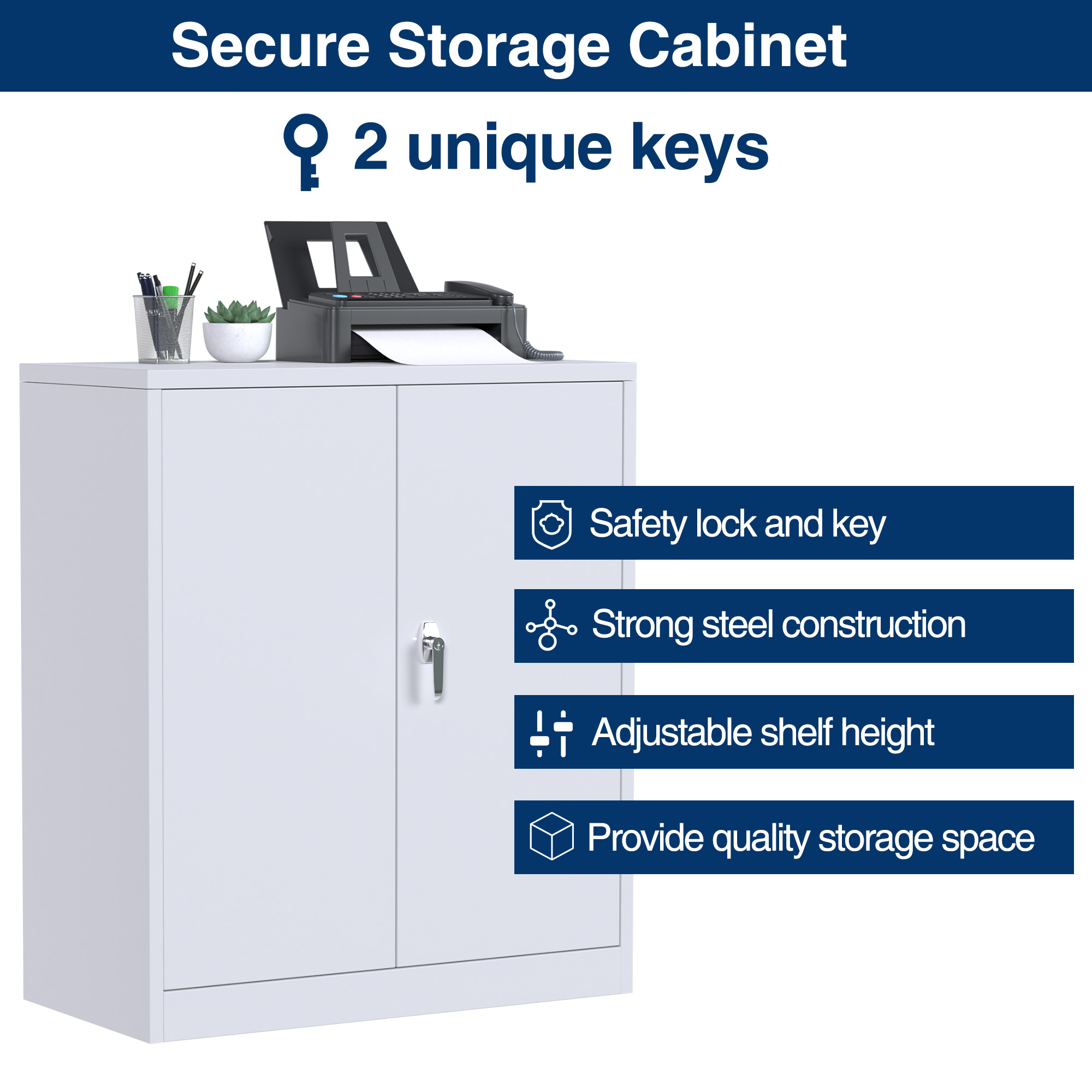 2 Door Industrial Garage Storage Cabinet