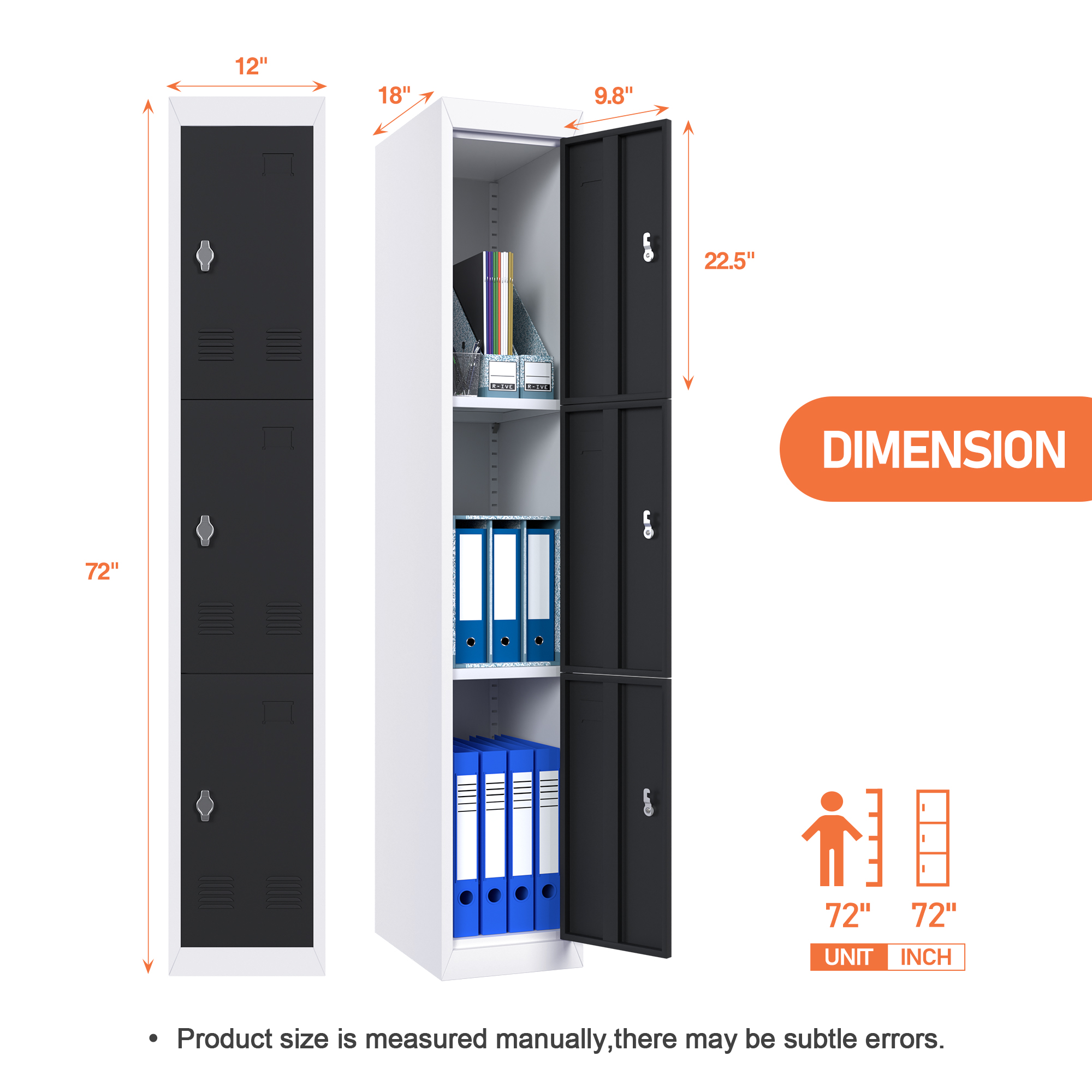 3 Door Steel Storage Cabinet
