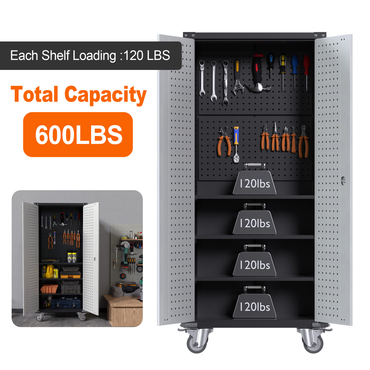 Tall Metal Storage Cabinet With Wheels