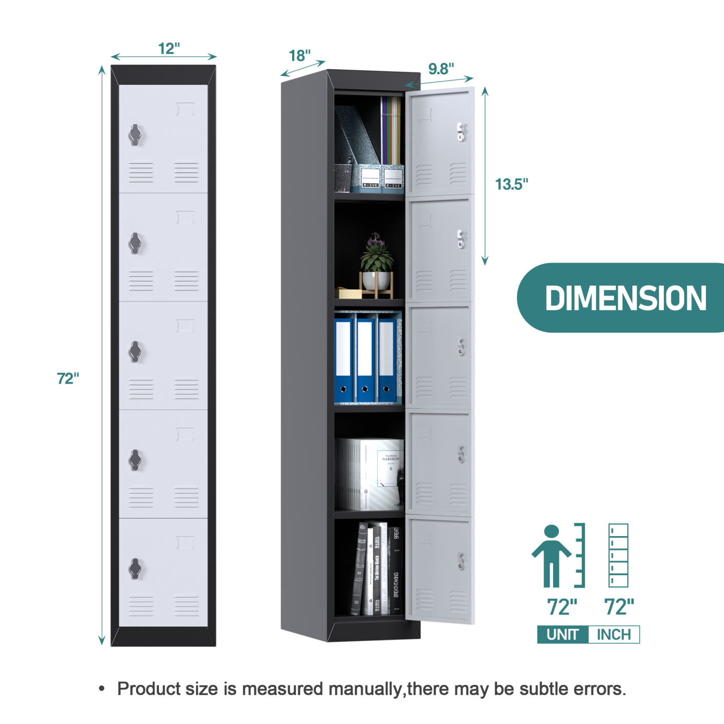 Metal Storage Locker With 5 Door
