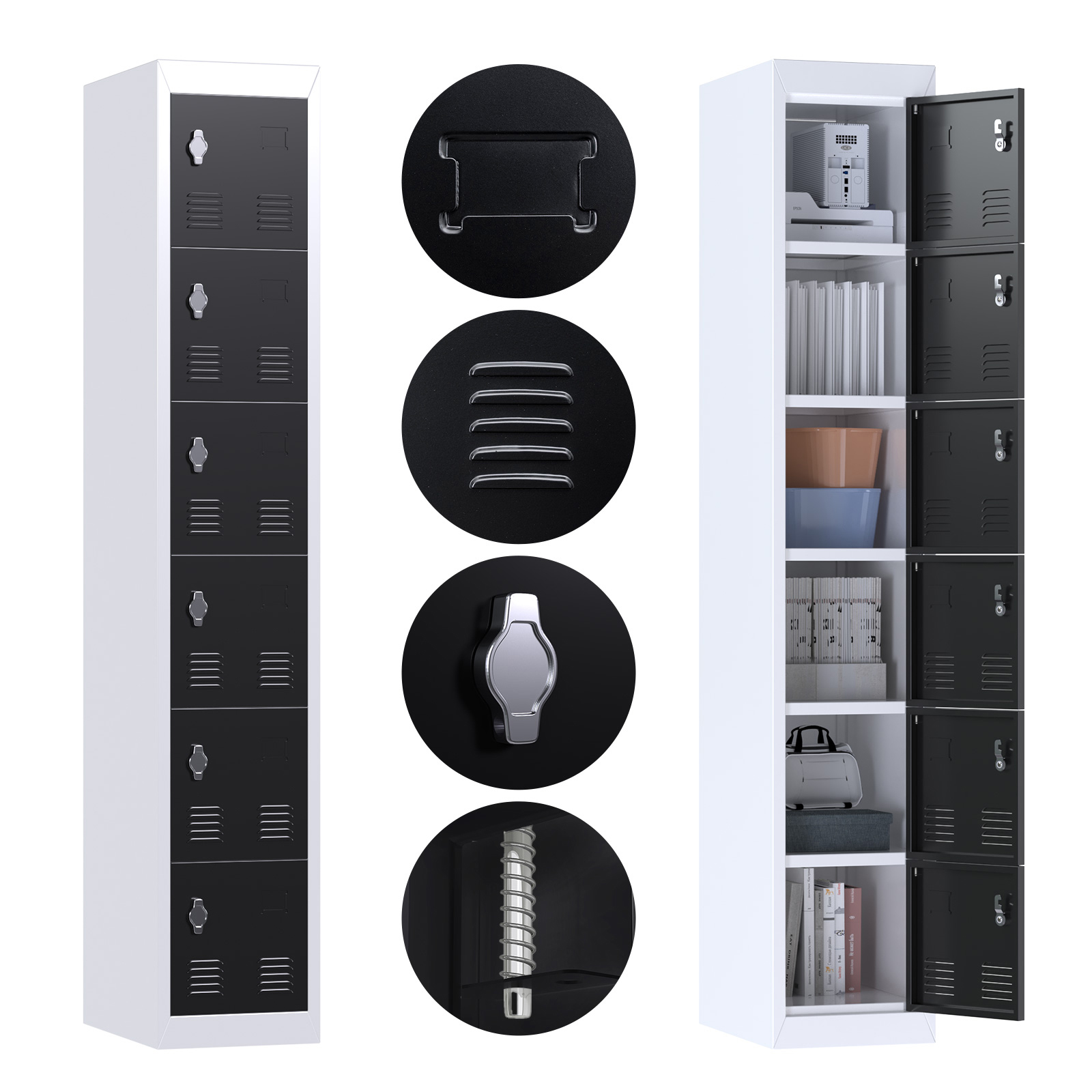 6 Door Metal Locker For Office Storage Locker