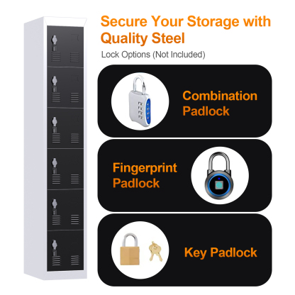 6 Door Metal Locker For Office Storage Locker