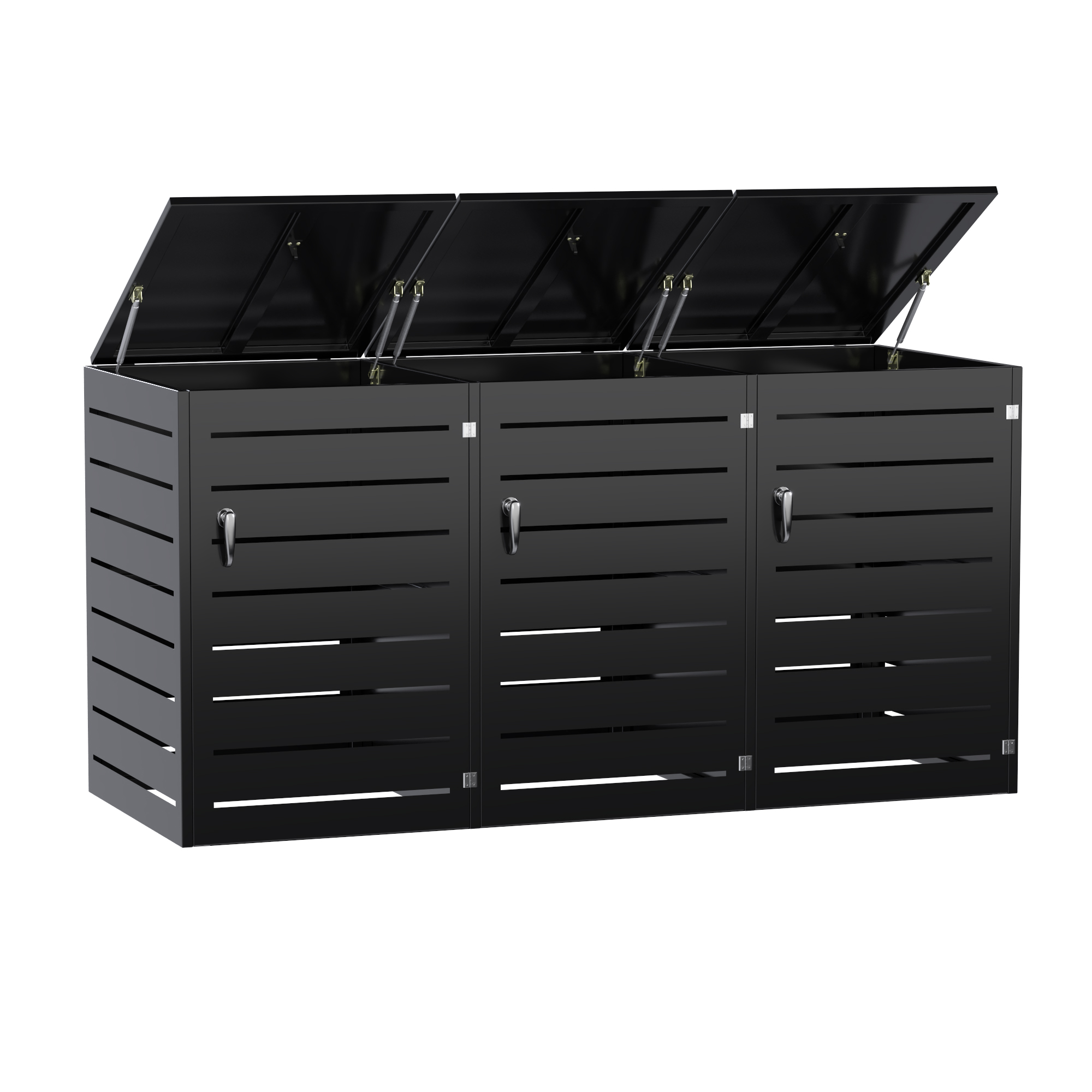 Outdoor Trash Bin Cabinet Metal Trash Can Cabinet Garbage Bin Storage Shed