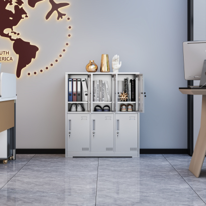 Steel Storage Cabinet Metal Storage Cabinet Storage Locker with Lock Doors for Office School