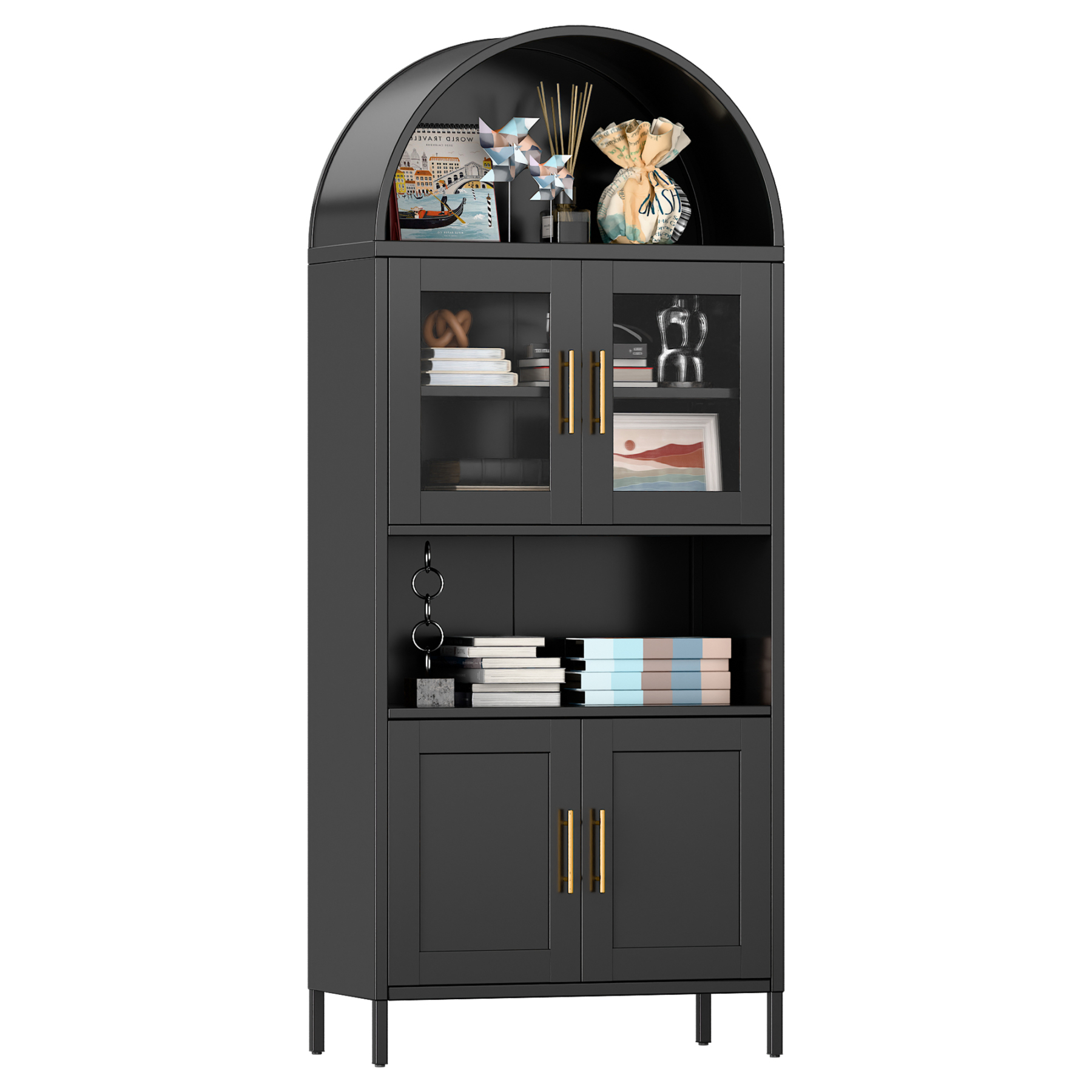  Arched Cabinet Arched Bookcase Storage Cabinet