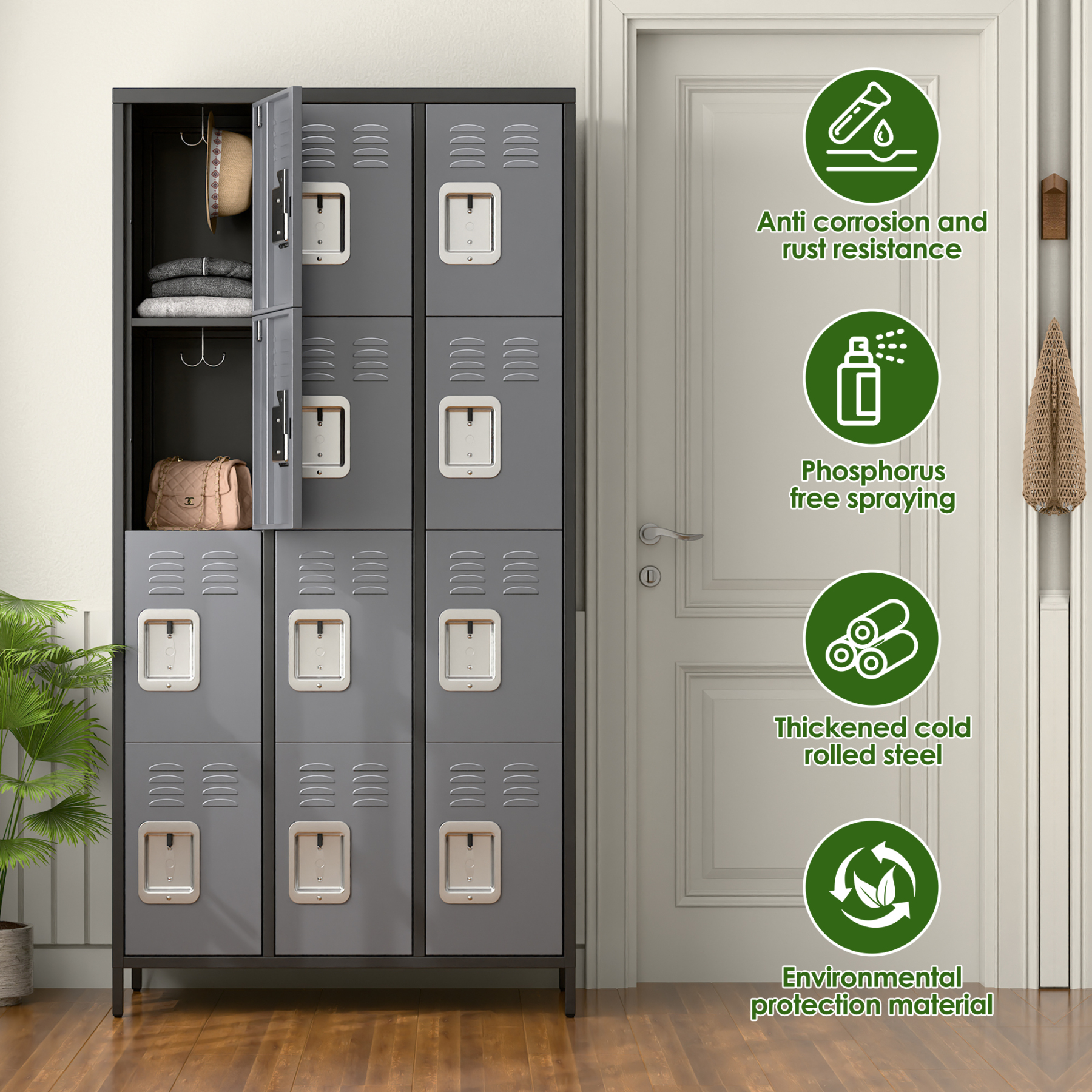 Staff Storage Locker Cabinet Steel Locker Metal Staff Worker Clothes Metal Locker 