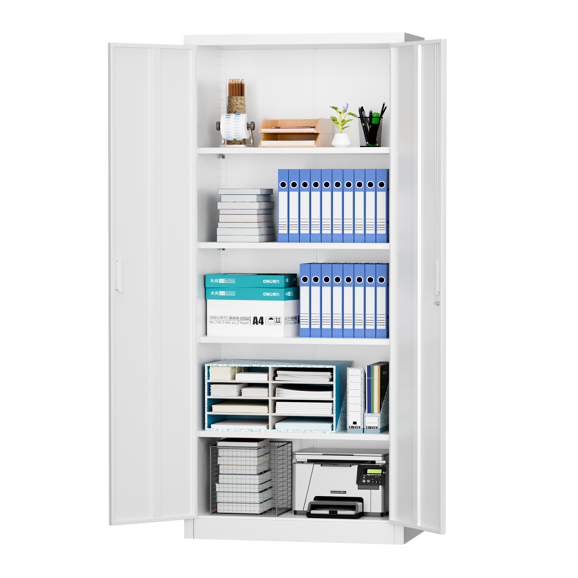 Metal Storage Cabinet With Adjustable Shelves