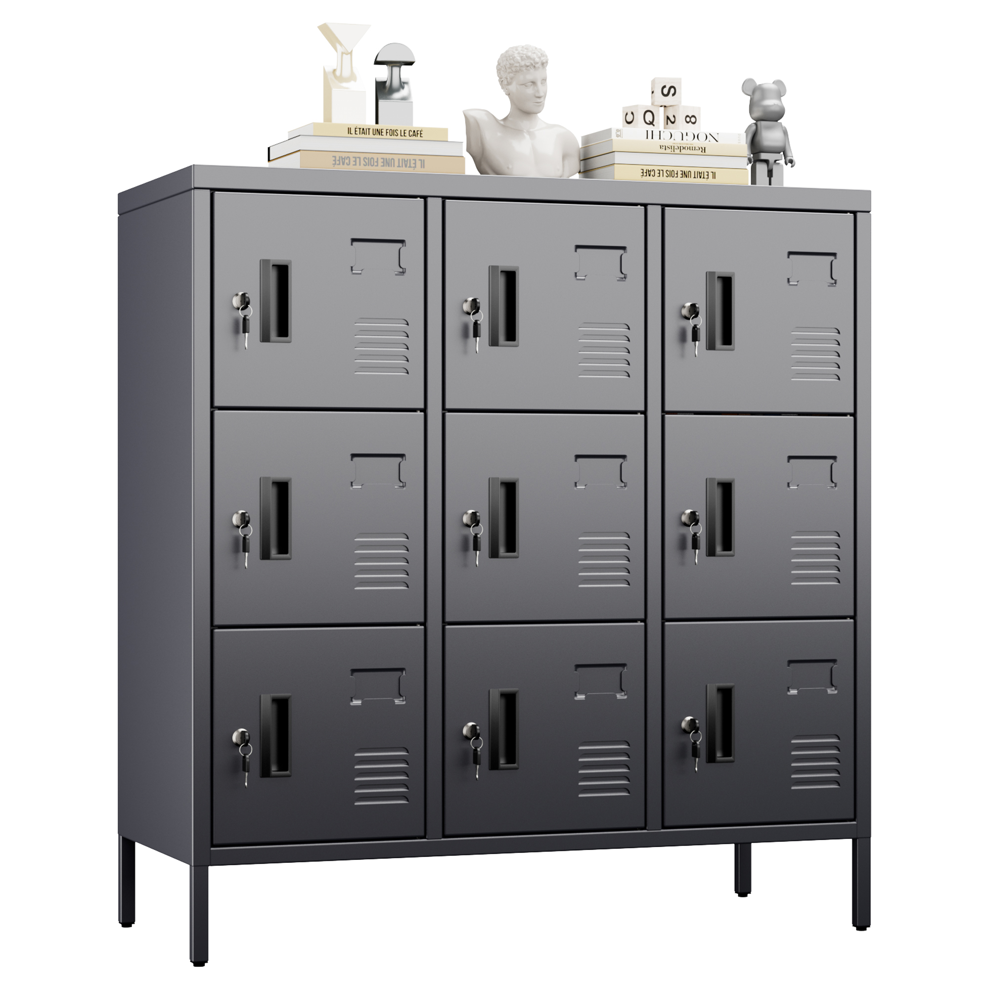 Office Steel Locker Storage Cabinet with Lockable Gym School
