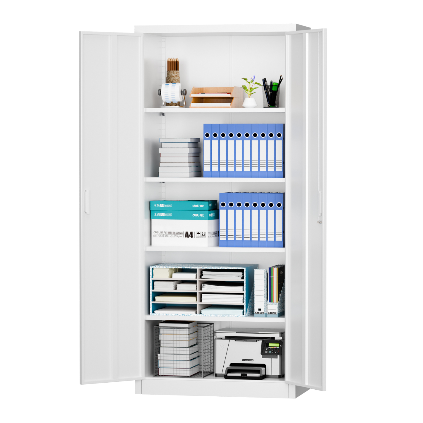 Metal Storage Cabinet With Adjustable Shelves