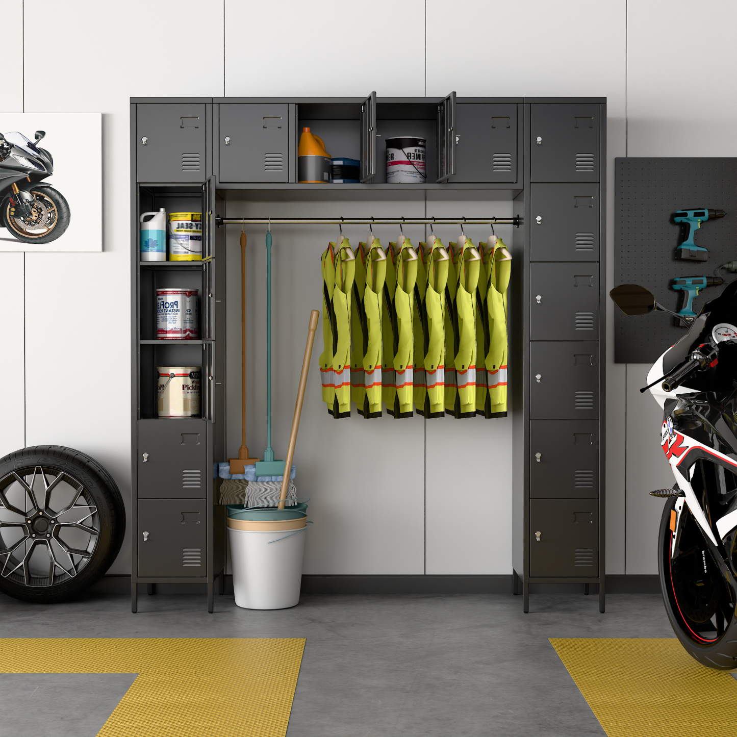 Steel Metal Storage Lockers Metal Black Lockers School Gym