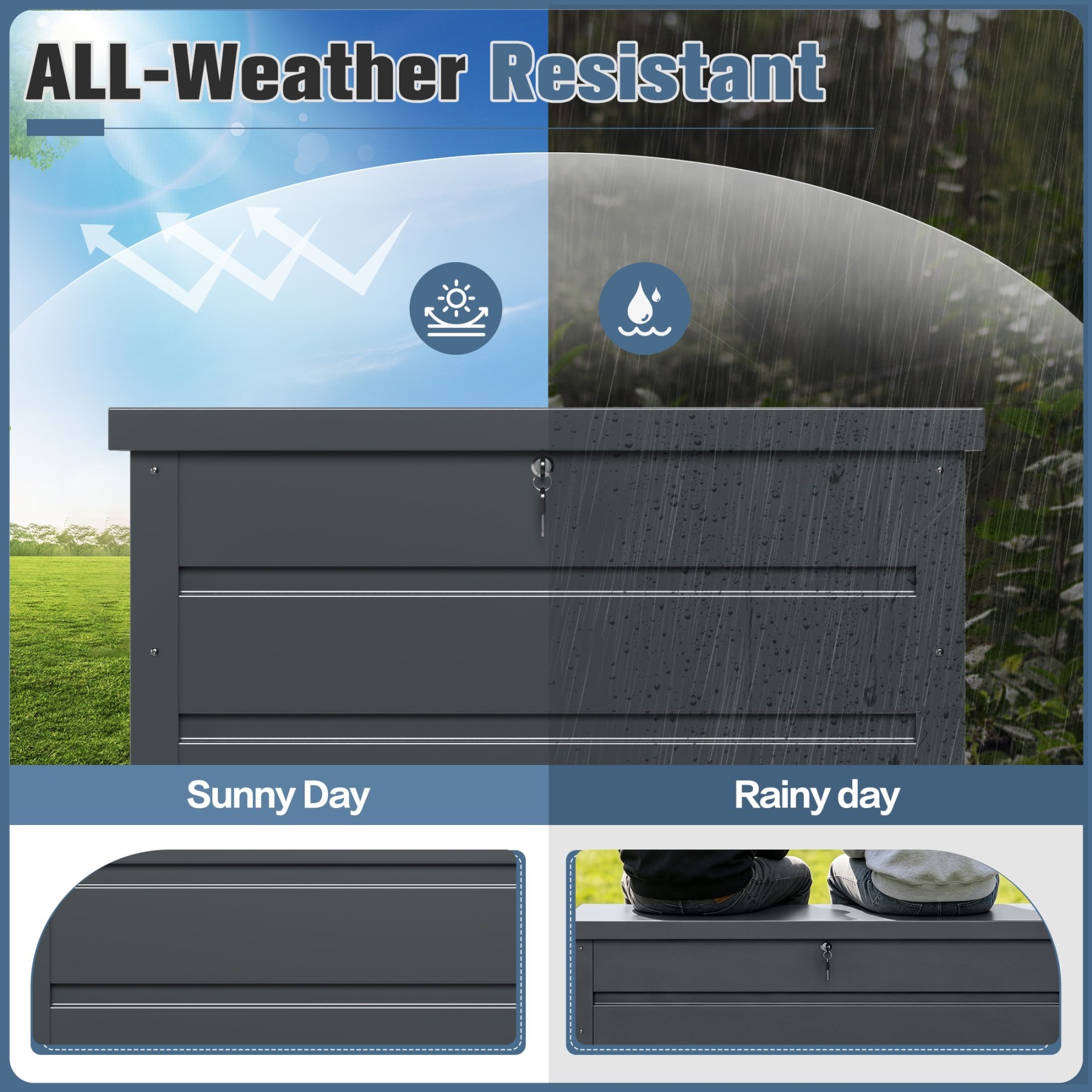 Outdoor Storage Box Garden Storage Box Metal Outdoor Storage Chest