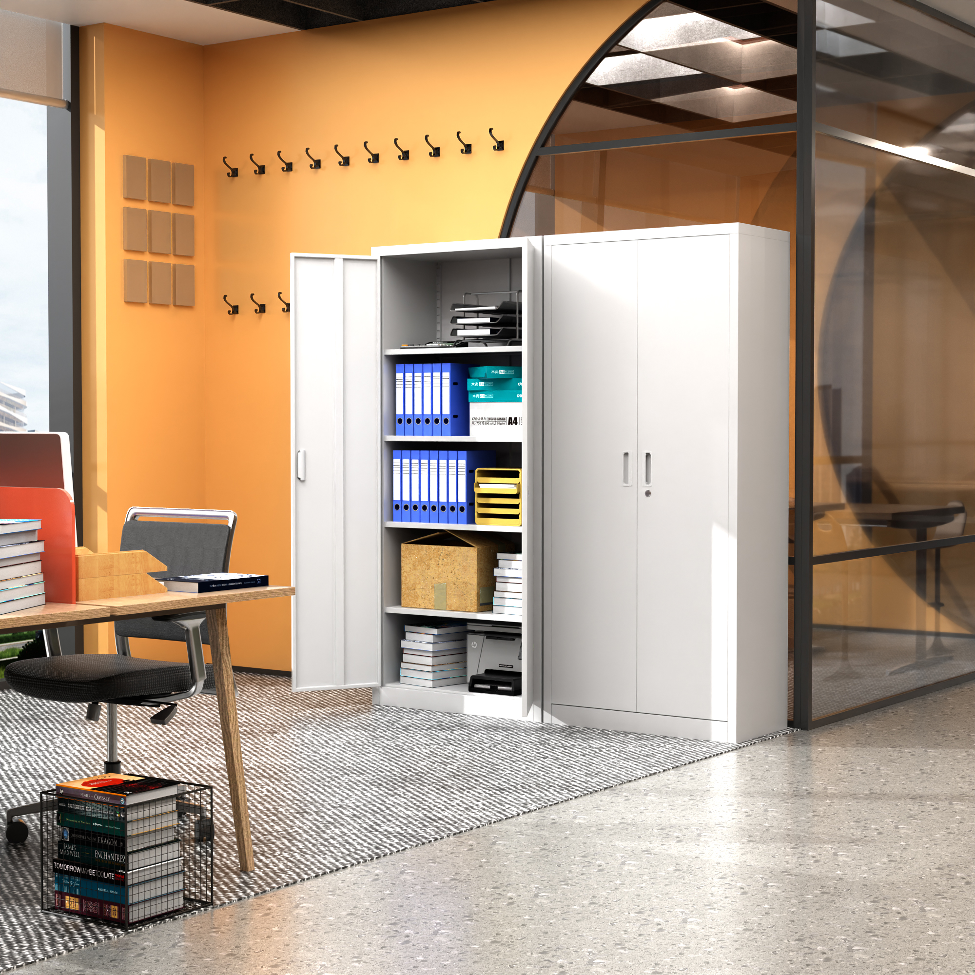 Metal Storage Cabinet With Adjustable Shelves