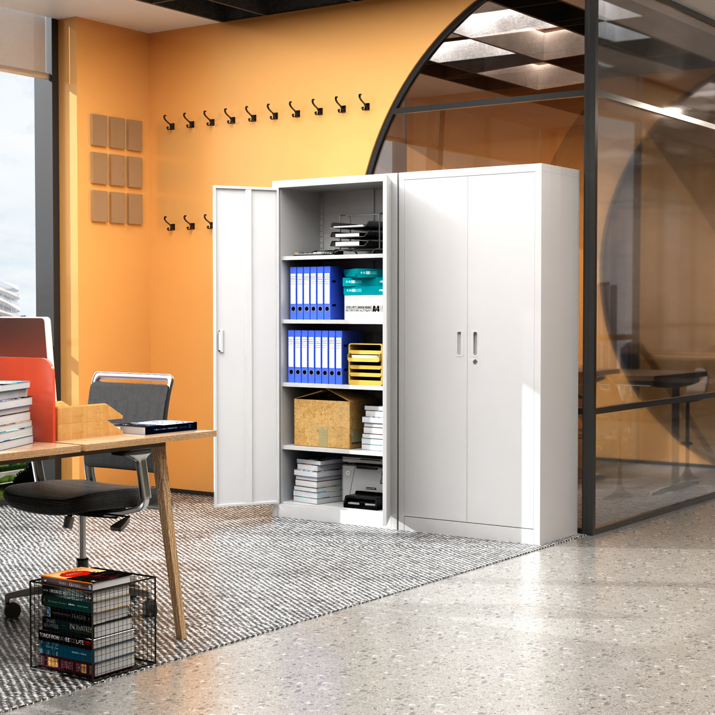 Metal Storage Cabinet With Adjustable Shelves