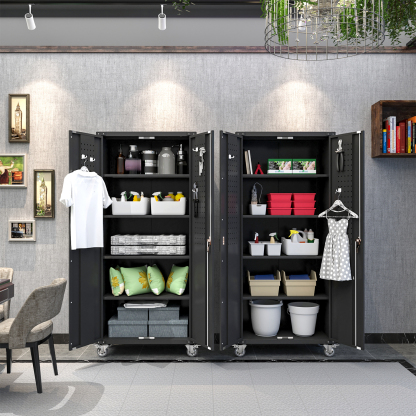 Steel Garage Cabinet Roiling Metal Lockable Storage Cabinet