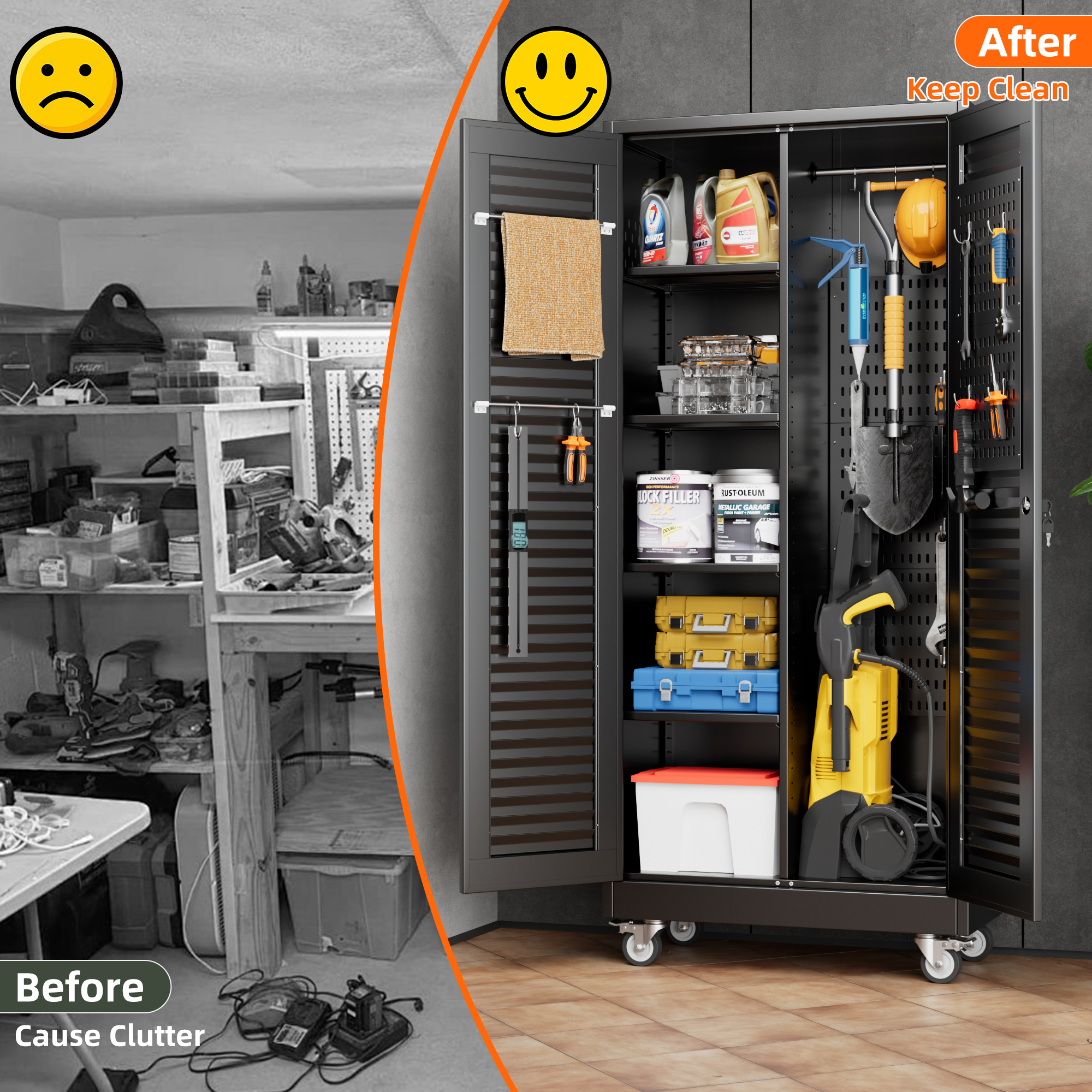 Garage Storage Cabinet Storage Cabinet Metal Tool Cabinet