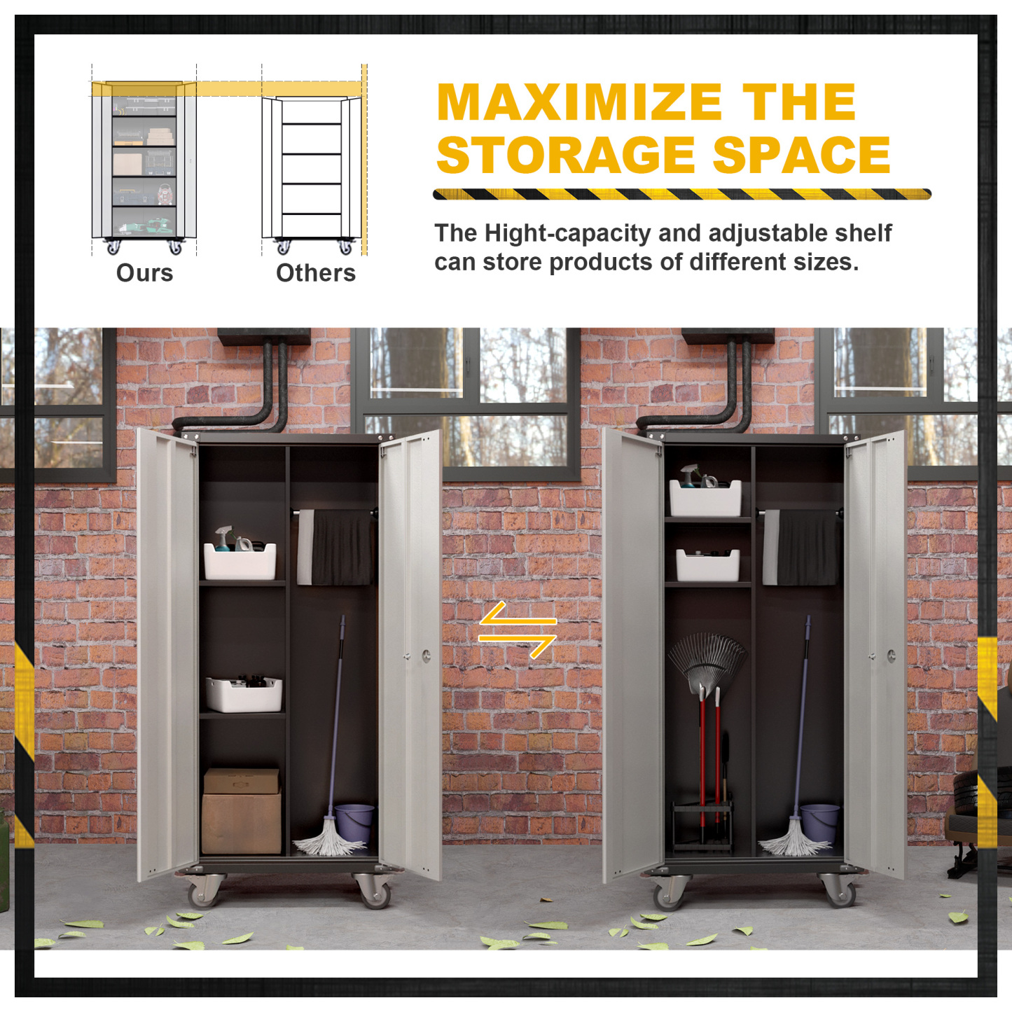 Rolling Garage Tools Storage Cabinet Locking