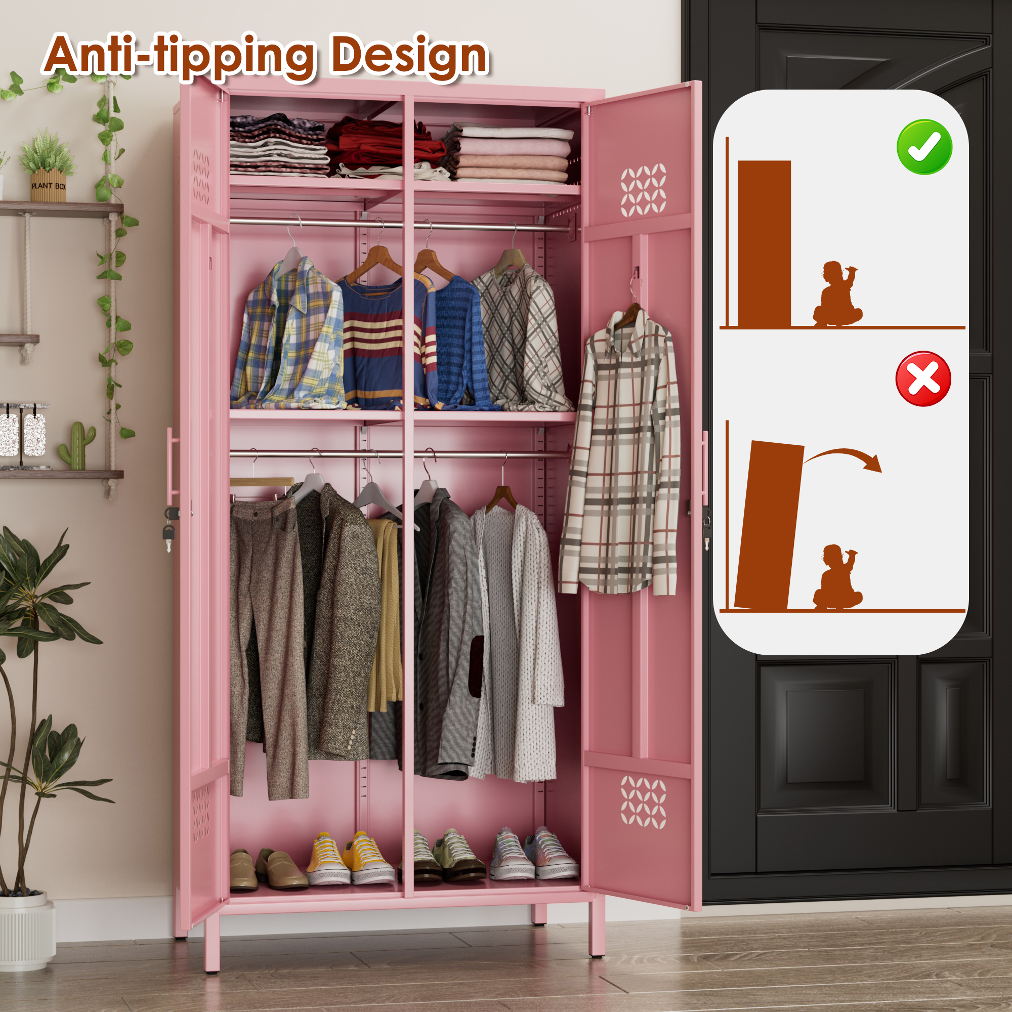 Steel Wardrobes Metal Wardrobe Closet And Cabinet Wardrobe Closet