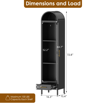 Living Room Storage Kitchen Arched Storage Cabinet Display Cabinet