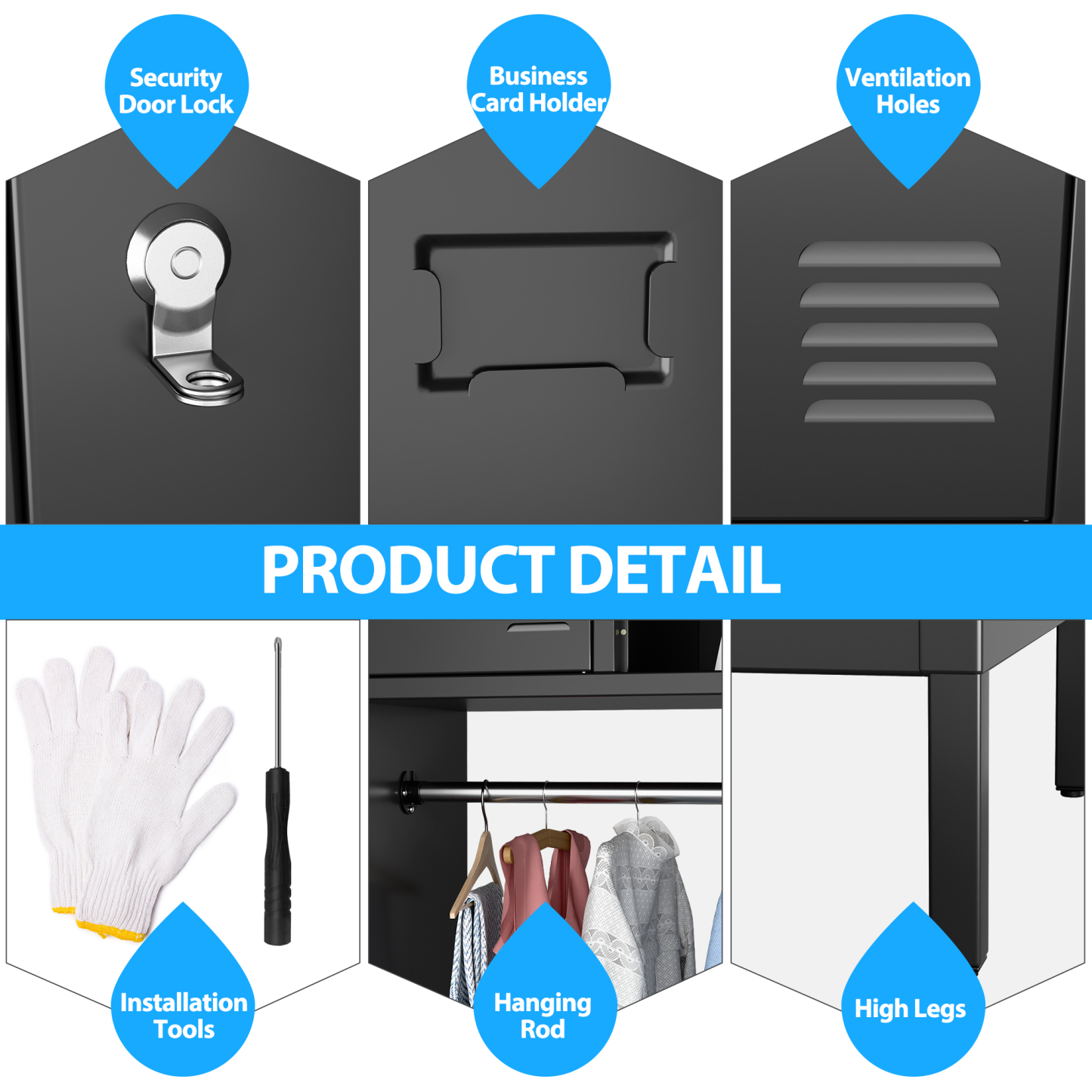 Steel Metal Storage Lockers Metal Black Lockers School Gym