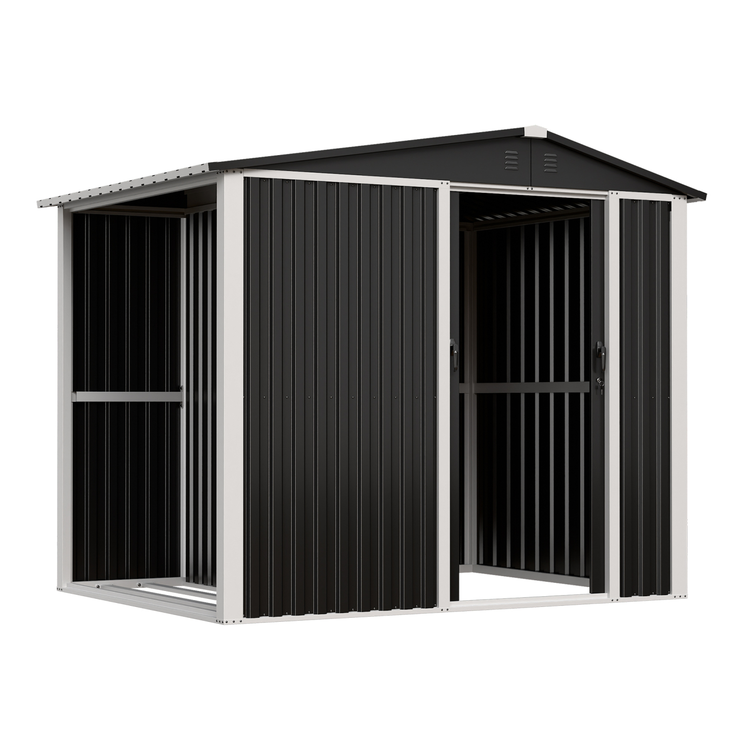 Swing Doors Outdoor Storage Shed Garden Shed House Storage Wood Materials